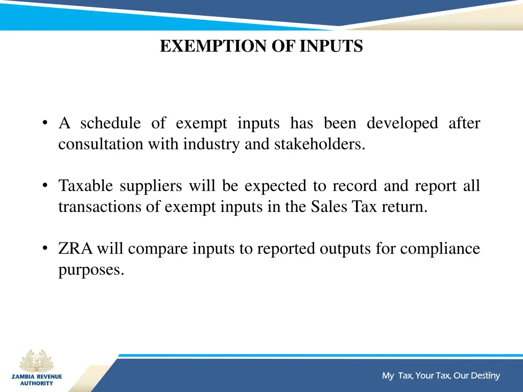 exemption of inputs 5