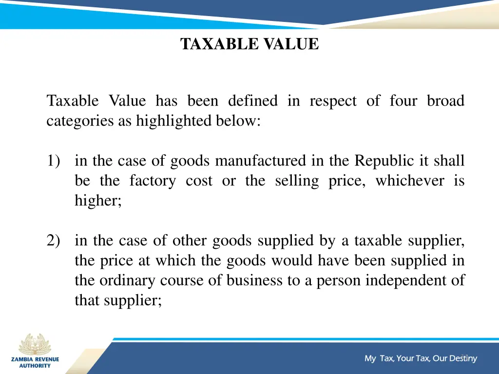 taxable value