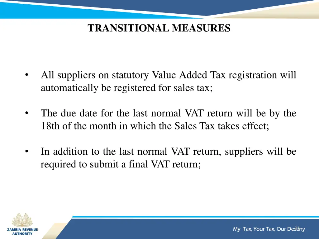 transitional measures