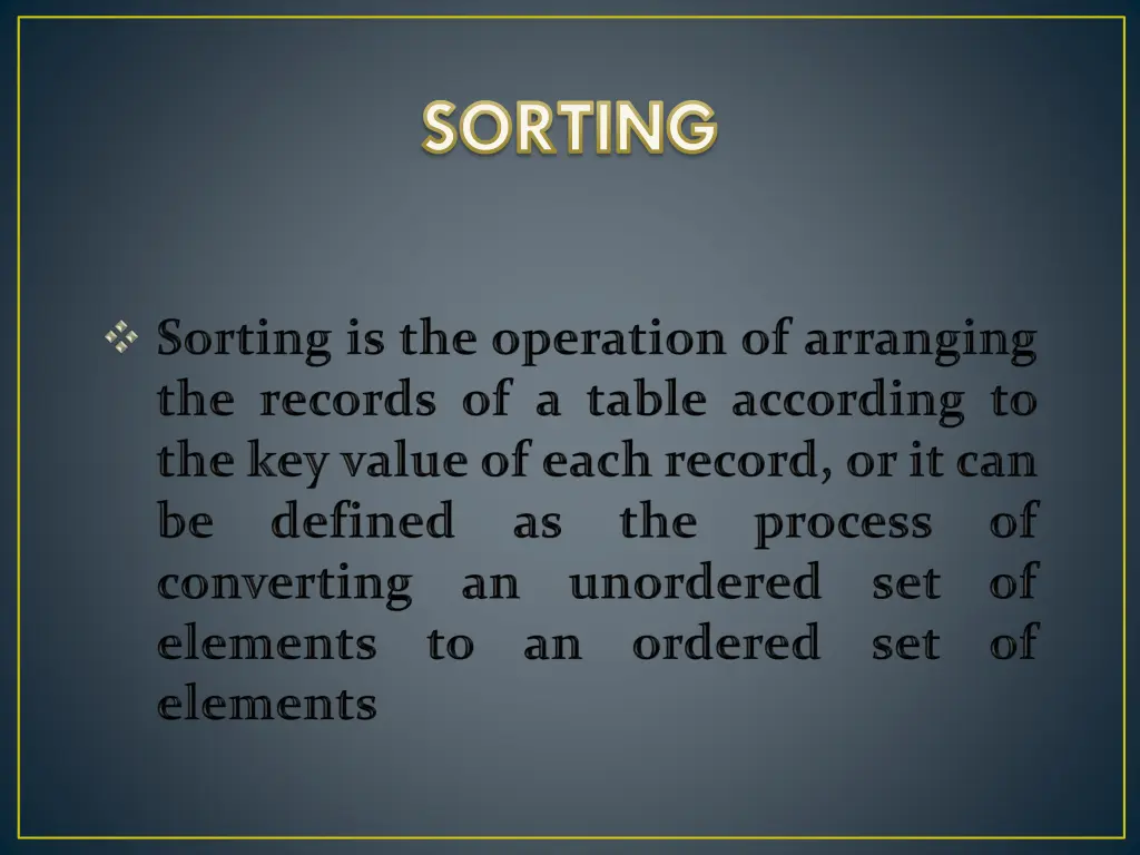 sorting