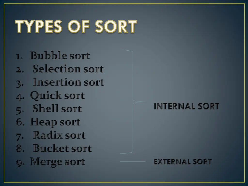 types of sort