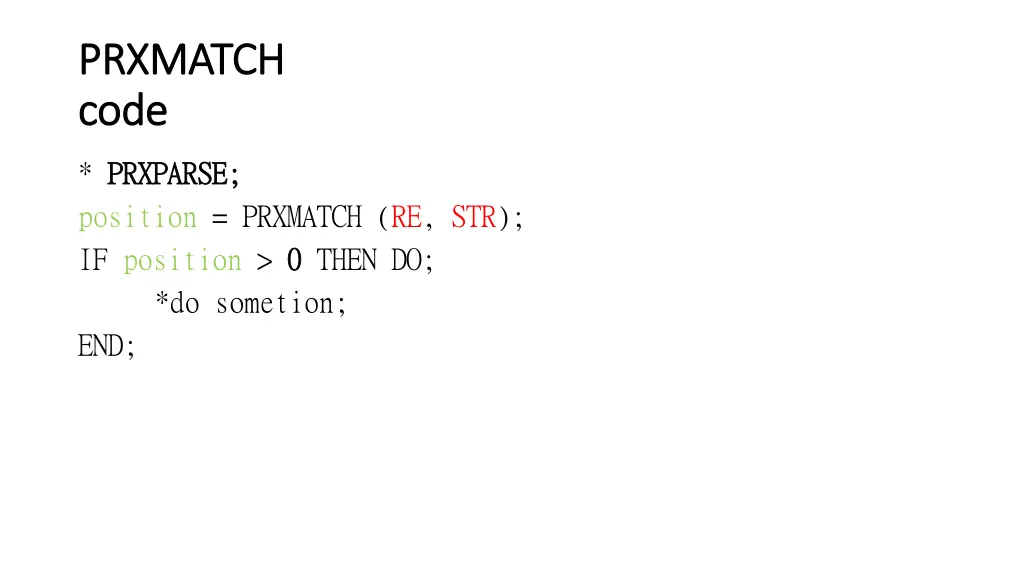 prxmatch prxmatch code code