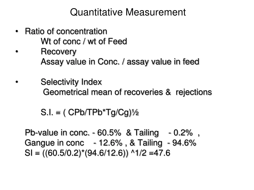 quantitative measurement