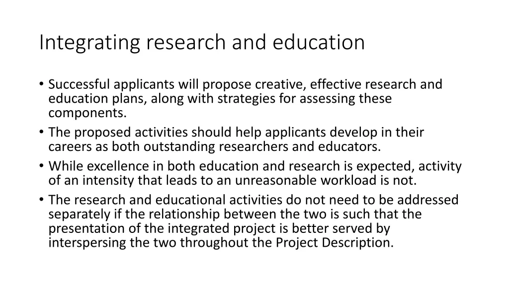 integrating research and education