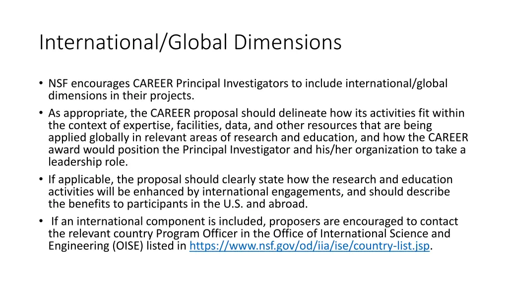 international global dimensions