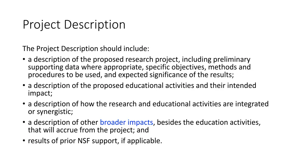 project description 1