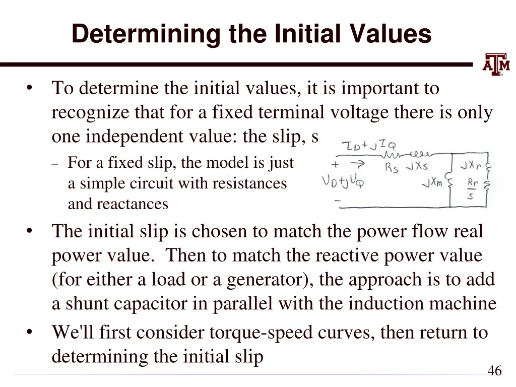 determining the initial values