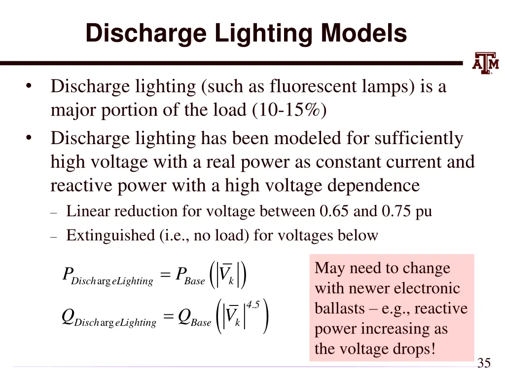 discharge lighting models