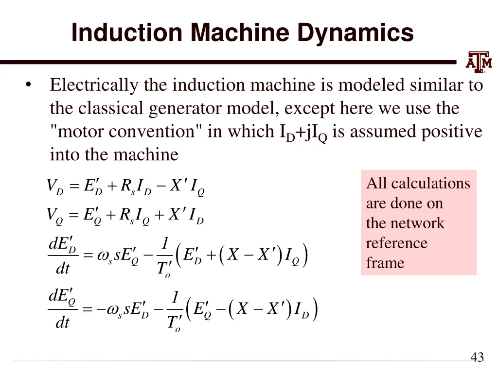 induction machine dynamics 2