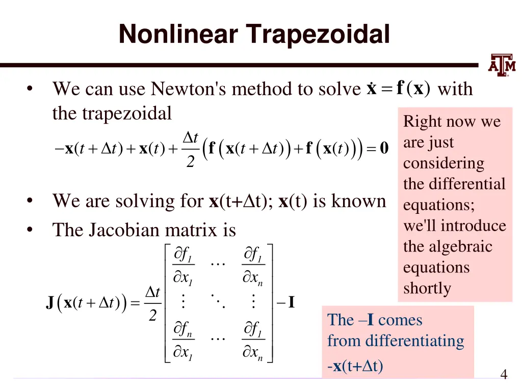 nonlinear trapezoidal