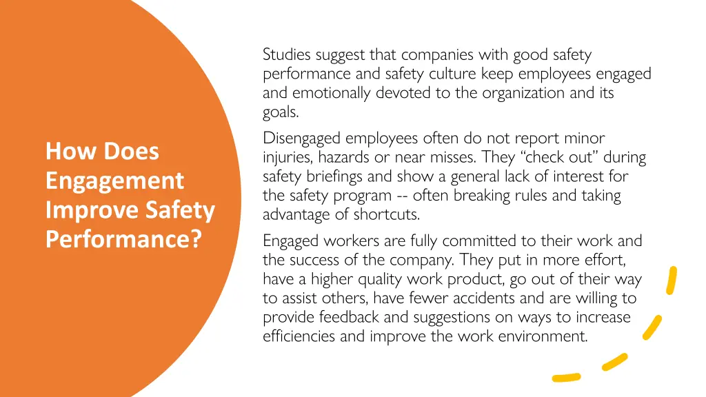 studies suggest that companies with good safety