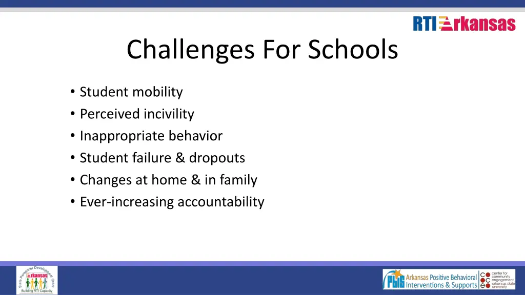 challenges for schools