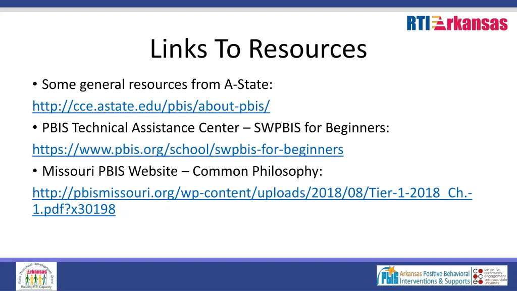 links to resources