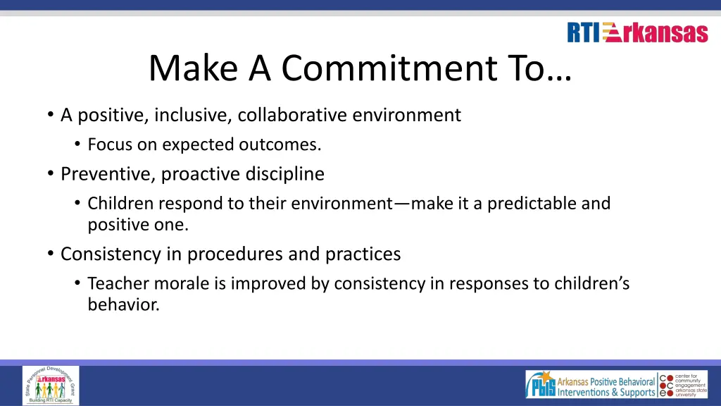 make a commitment to