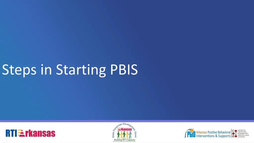 steps in starting pbis