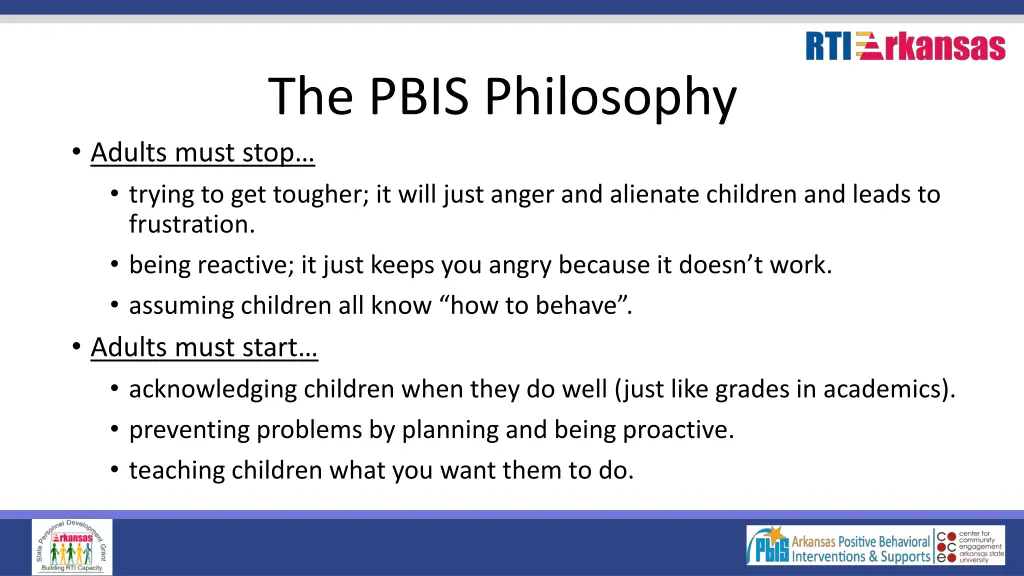 the pbis philosophy adults must stop trying