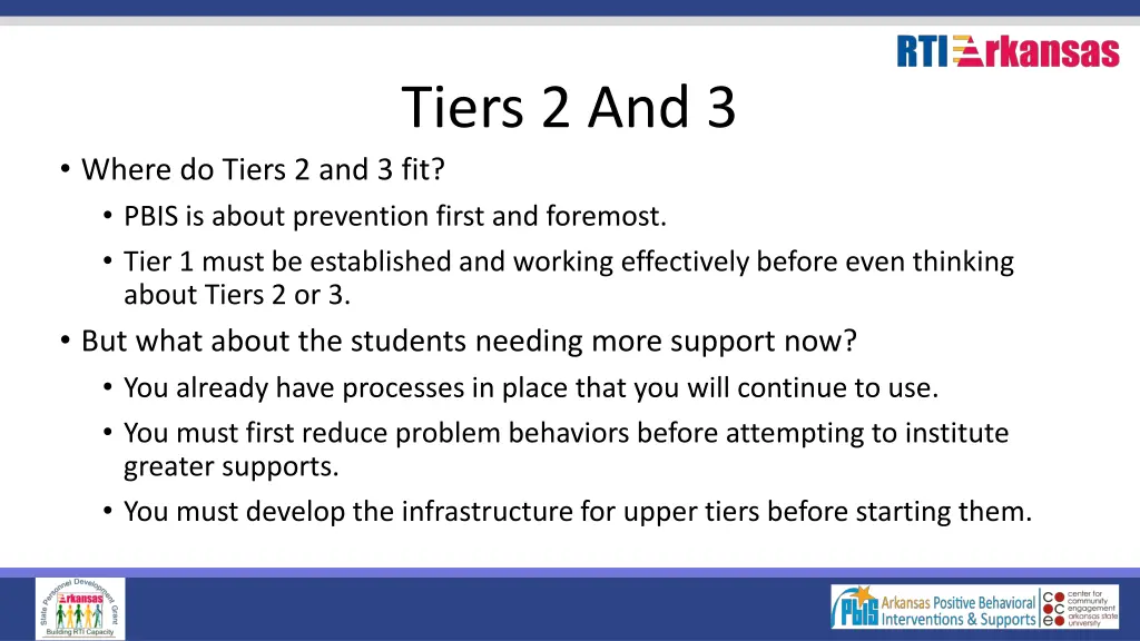 tiers 2 and 3