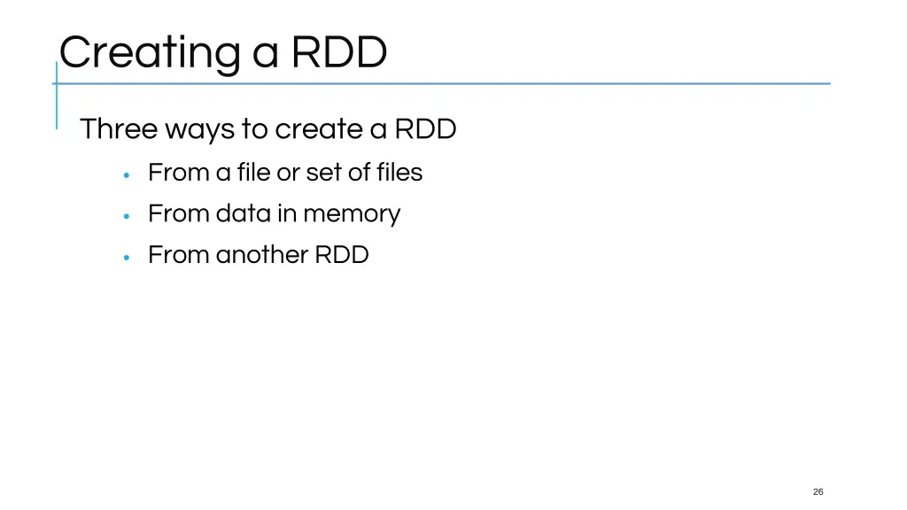 creating a rdd