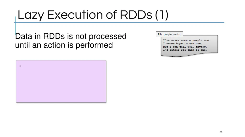 lazy execution of rdds 1