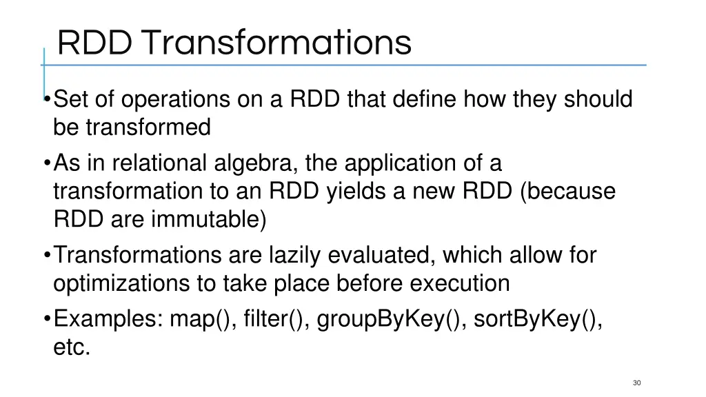 rdd transformations