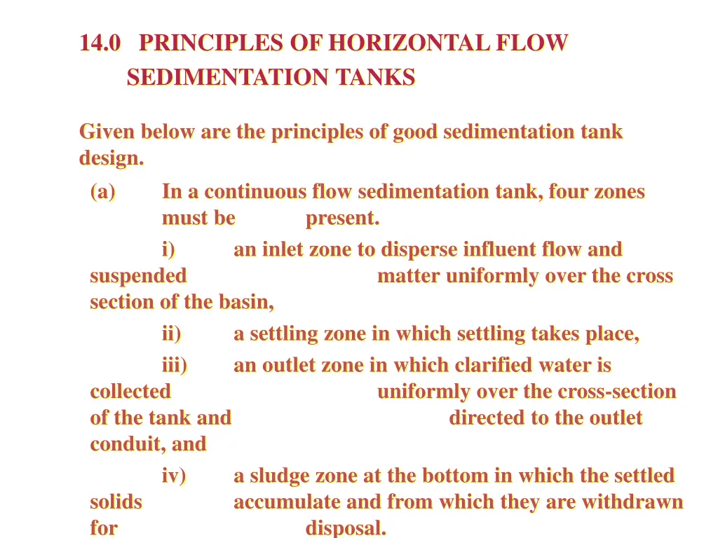 14 0 principles of horizontal flow sedimentation