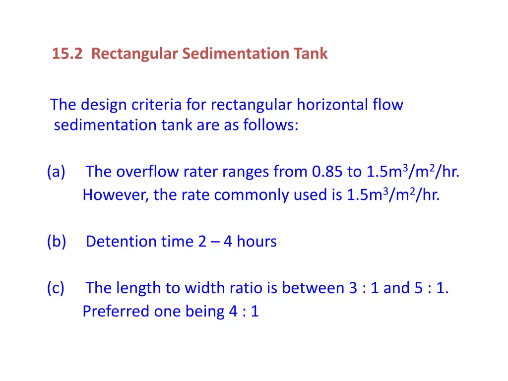 15 2 rectangular sedimentation tank