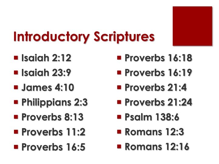 introductory scriptures