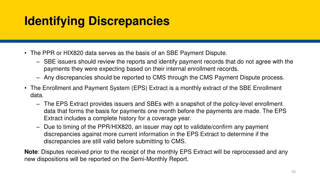 identifying discrepancies