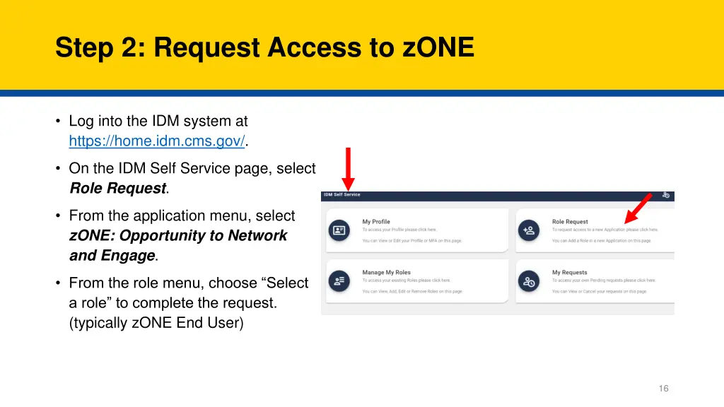 step 2 request access to zone