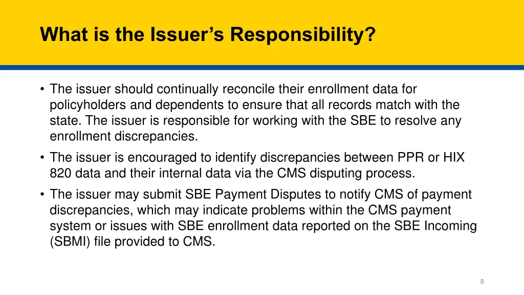 what is the issuer s responsibility