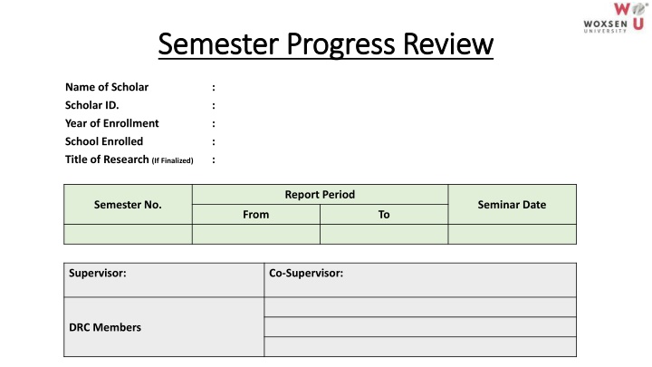 semester progress review semester progress review