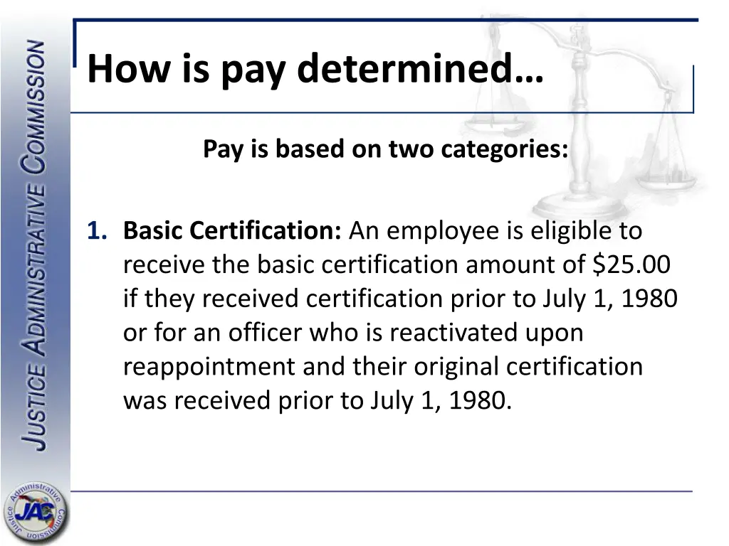 how is pay determined