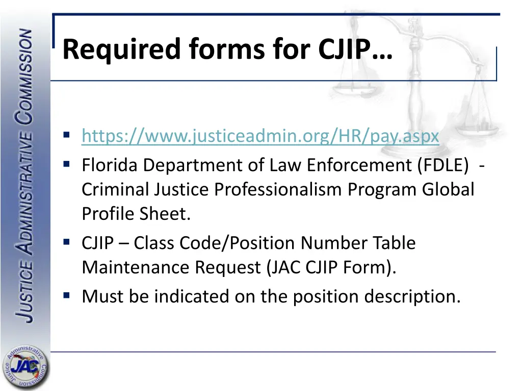 required forms for cjip