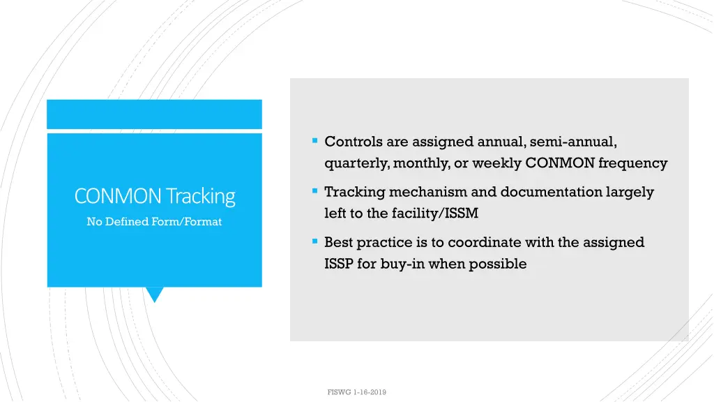 controls are assigned annual semi annual