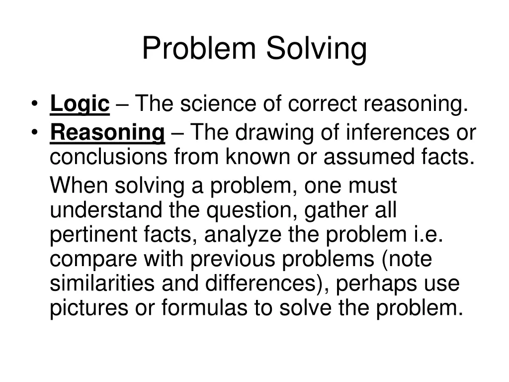 problem solving