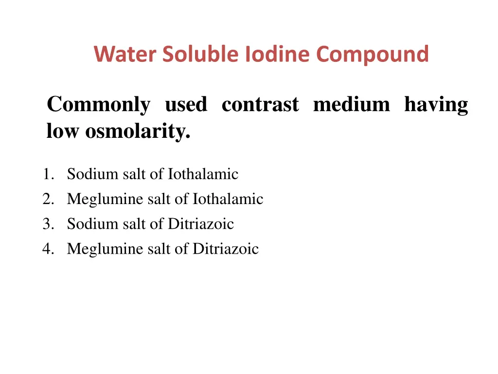 water soluble iodine compound