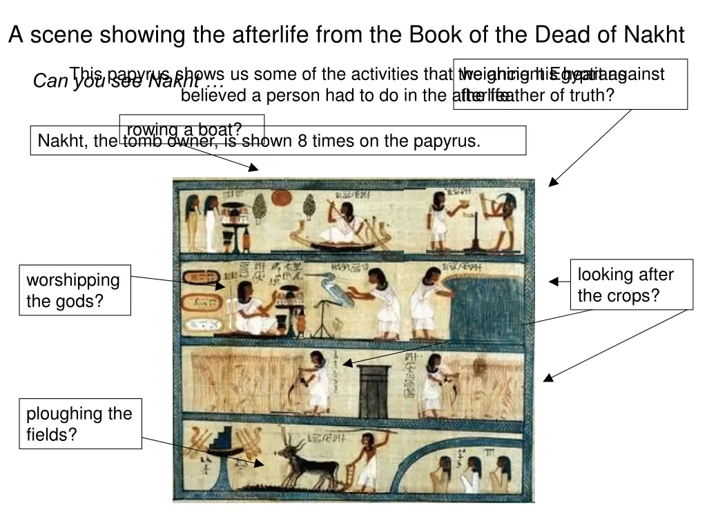 a scene showing the afterlife from the book