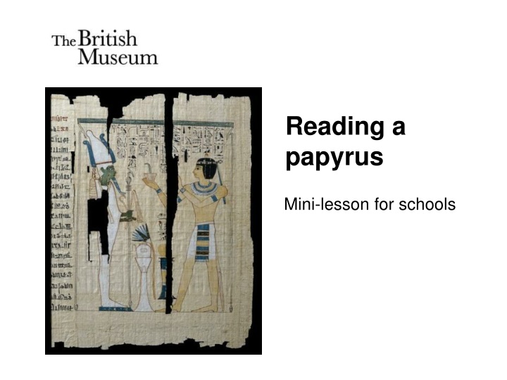 reading a papyrus