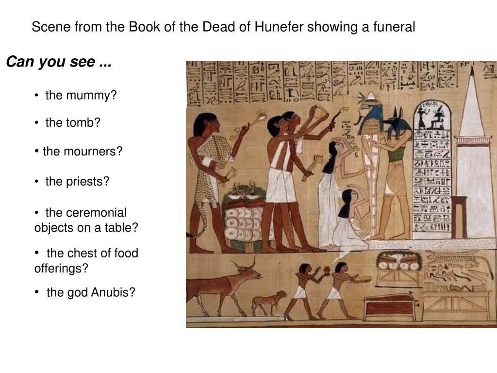 scene from the book of the dead of hunefer