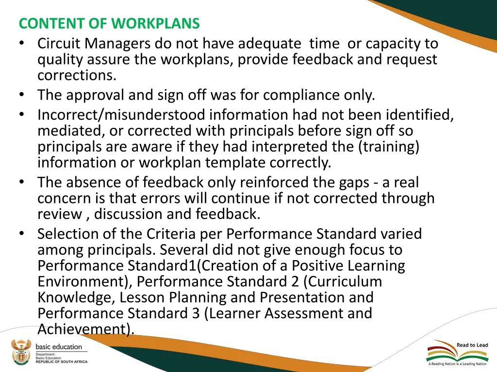 content of workplans circuit managers do not have