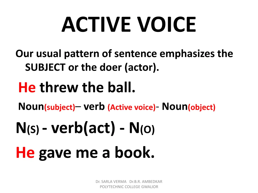 active voice