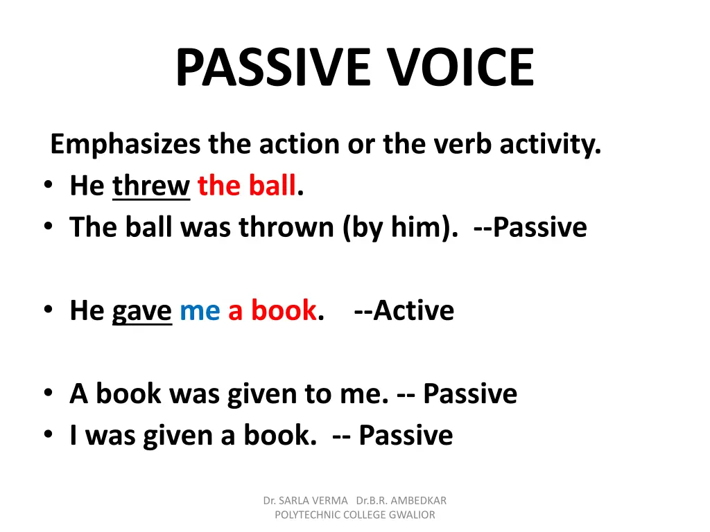 passive voice