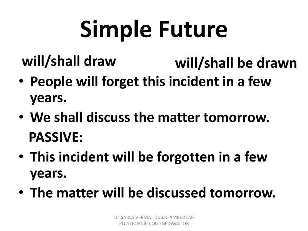 simple future