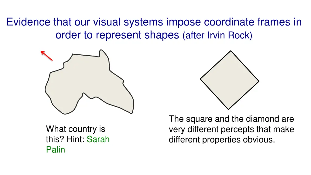 evidence that our visual systems impose