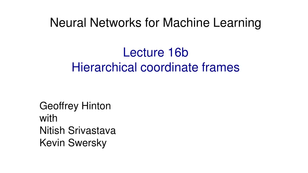 neural networks for machine learning 1