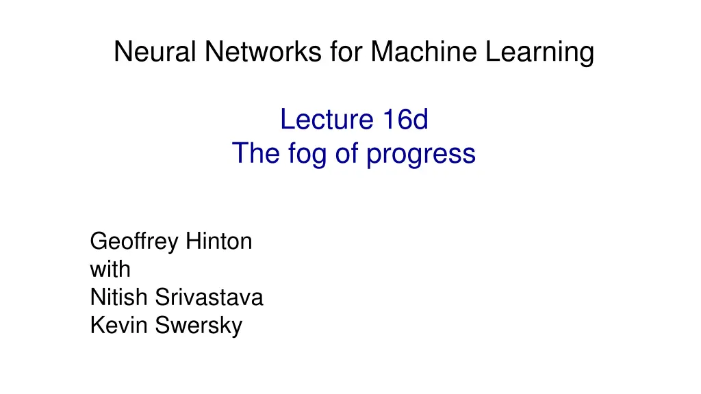 neural networks for machine learning 3