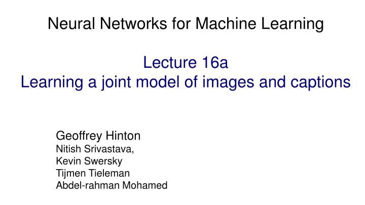 neural networks for machine learning