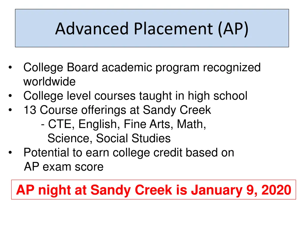 advanced placement ap