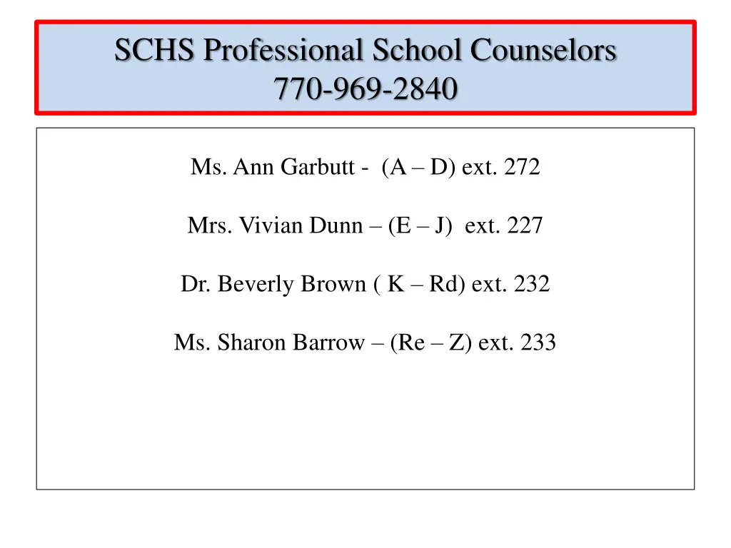 schs professional school counselors 770 969 2840