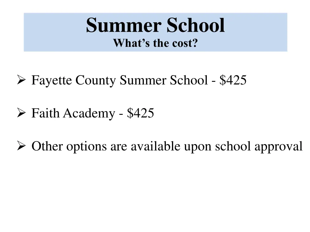 summer school what s the cost